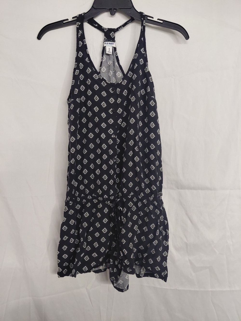 Old Navy Black and White Patterned Womens' One-Piece Romper